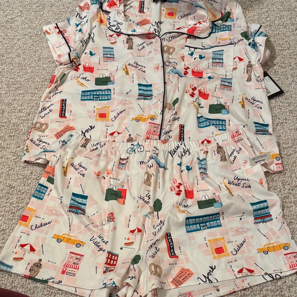 Kate Spade Multicolor Print Pajama Set
